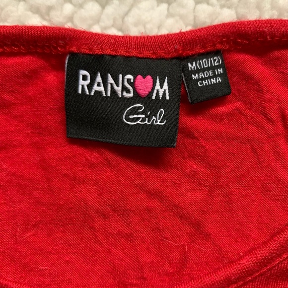Ransom Girls size med red shirt - Picture 3 of 3